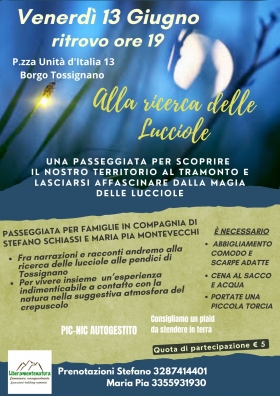 Venerdì 13 Giugno Alla ricerca delle Lucciole - liberamentenatura