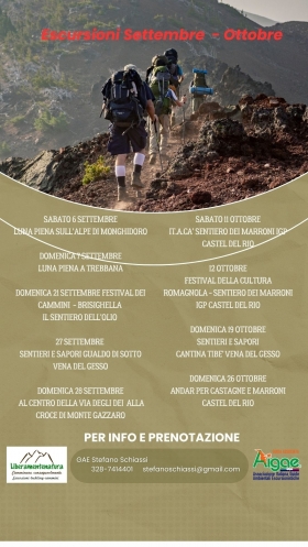 Escursioni Settembre - ottobre - liberamentenatura